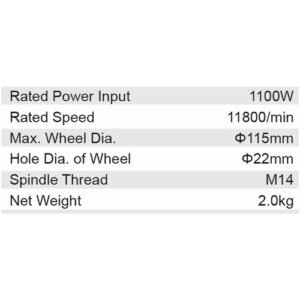 Dongcheng 4 Inch 1100W Angle Grinder 115Mm Dsm17-115P
