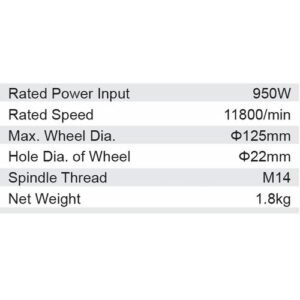 Dongcheng 5 Inch 950W Angle Grinder 125Mm Dsm03-125S