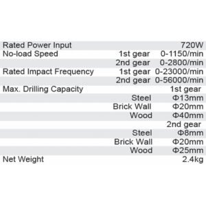 Dongcheng 720W Impact Drill Machine 20Mm Dzj20