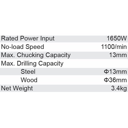 Dongcheng 1650W Drill Machine 13Mm Djz08-13