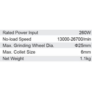 Dongcheng 1 Inch 260W Die Grinder 25Mm Dsj04-25E