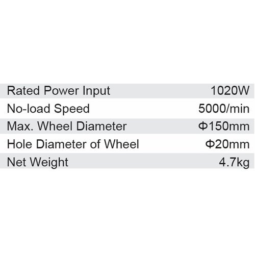 Dongcheng 6 Inch 1020W Straight Grinder 150Mm Dss150