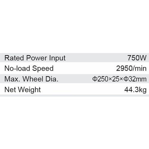 Dongcheng 10 Inch 750W Pedestal Grinder 250Mm D3Se250L