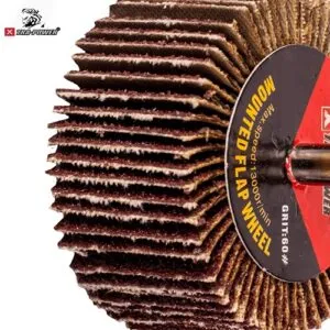 Xtra Power Mounted Flap Wheel 6Mm Shank Brown 50Mmx50Mm - 60 Grit – 60 Grit