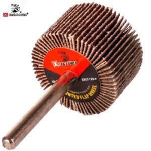 Xtra Power Mounted Flap Wheel 6Mm Shank Brown 50Mmx50Mm - 120 Grit – 120 Grit