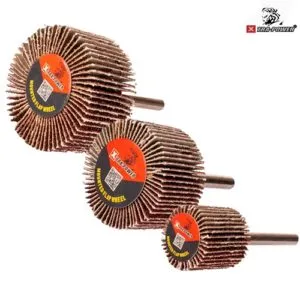 Xtra Power Mounted Flap Wheel 6Mm Shank Brown 50Mmx50Mm - 80 Grit – 80 Grit