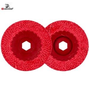 Xtra Power 4 Inch  Red Sisal Buff Pad 100Mm