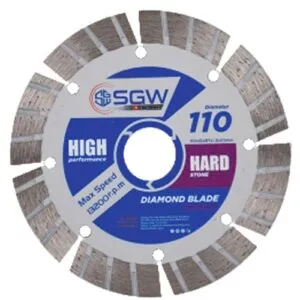 Sgw 4 Inch 8 Seg Diamond Saw Blade 110Mm Hard Stone 12Mm