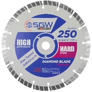 Sgw 10 Inch 16 Seg Diamond Saw Blade 250Mm Hard Stone 12Mm