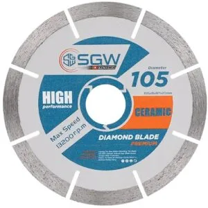 Sgw 4 Inch 8 Seg Diamond Saw Blade 105Mm Ceramic