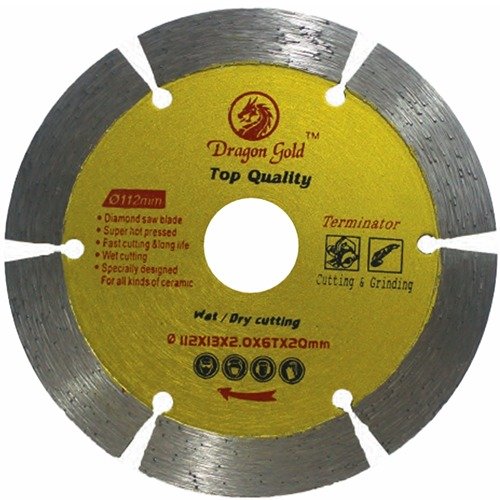 Dragon Gold 4 Inch 6 Seg Diamond Saw Blade 112Mm Terminator