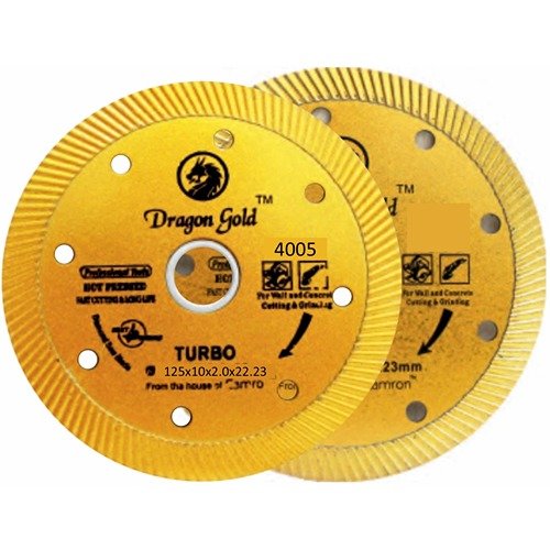 Dragon Gold 5 Inch Turbo Concrete Diamond Saw Blade 125Mm 4005
