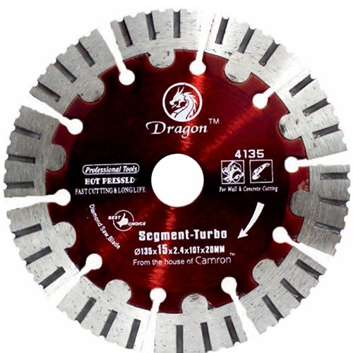 Dragon 5 Inch 10 Seg Diamond Saw Blade 135Mm 4135 Wall Chaser