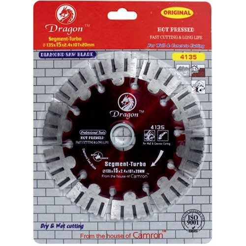 Dragon 5 Inch 10 Seg Diamond Saw Blade 135Mm 4135 Wall Chaser