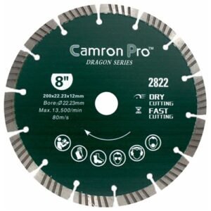 Camron Pro Dragon Series 8 Inch 16 Seg Diamond Saw Blade 150Mm 2822