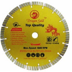 Dragon Gold 10 Inch 16 Seg Diamond Saw Blade 250Mm