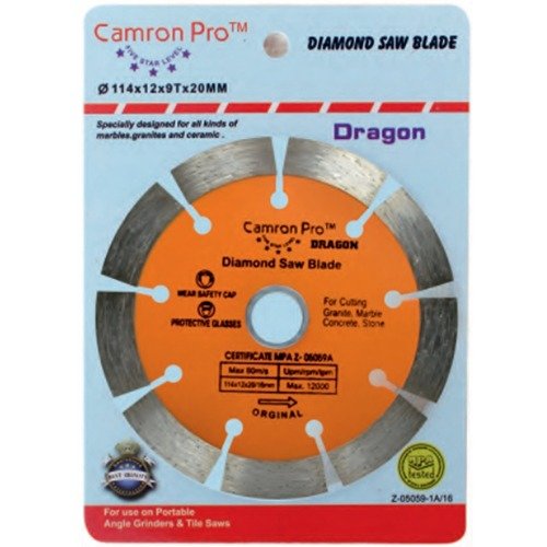Camron Pro 4 Inch 9 Seg Diamond Saw Blade 114Mm Dragon