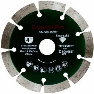 Camron Pro Dragon Series 4 Inch 9 Seg Diamond Saw Blade 110Mm Emerald