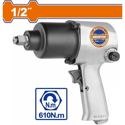 Wadfow 1/2'' Square Drive Air Impact Wrench 610 N*M Wat1512