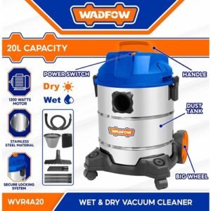 Wadfow 1200W Wet & Dry Vacuum Cleaner 20Ltr Wvr4A20