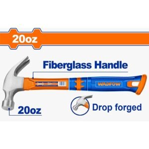 Wadfow Bent Head Claw Hammer Fiberglass Handle