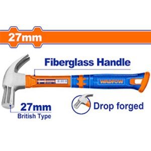 Wadfow Bent Head Claw Hammer Fiberglass Handle British Type