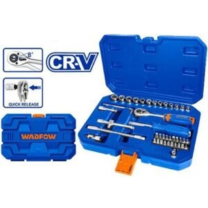 Wadfow 1/4'' Square Drive 45 Pieces Hex Socket Set Wst4D45