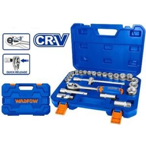 Wadfow 1/2'' Square Drive 25 Pieces Hex Socket Set Wst2D25