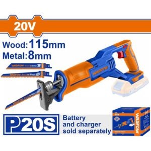 Wadfow 4 Inch 20V Cordless Reciprocating Saw 115.10Mm Wlr15115