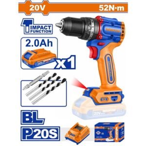 Wadfow 20V Cordless Impact Drill Machine Wcdp5282