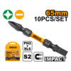 Ingco 65Mm +/- Impact Screw Driver Bit 2.5 Inch Ph2+Sl6 Sdbim21Hl133 — Ingco Screw Driver Bits