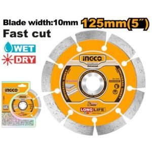 Ingco 5 Inch 9 Seg Diamond Saw Blade 125Mm Wet & Dry Dmd011252