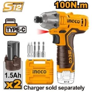 Ingco 12V Cordless Impact Screw Driver 6.30Mm Cirli12015