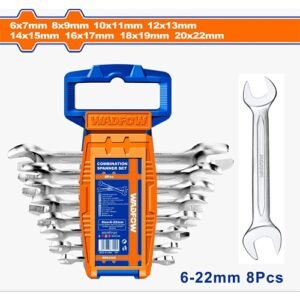 Wadfow 8 Pieces Double Open End Spanner Set Wds2208