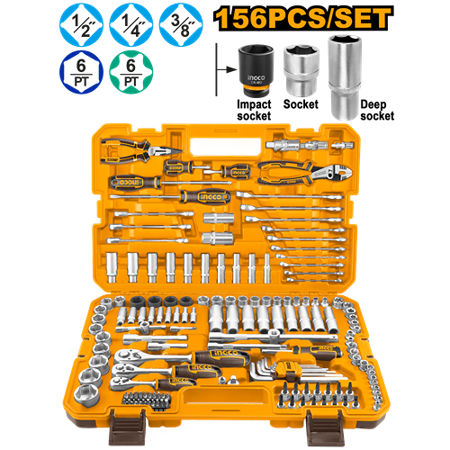 Ingco 156 Pieces Combination Tool Set Hkthp21561