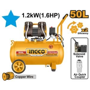 Ingco 1200W Oil Free Air Compressor 50Ltr Acs112501