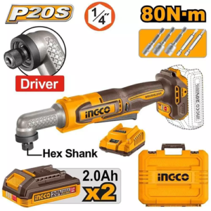 Ingco 20V Cordless Angle Impact Screw Driver 6.30Mm Cairli208