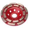 Red Elephant 7 Inch Diamond Cup Wheel Seg 180MM Double Row — Red Elephant Diamond Cup Wheels