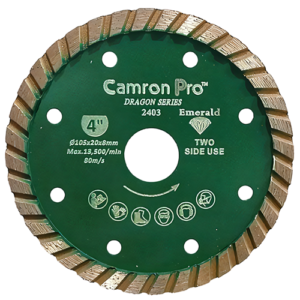 Alternative view of Camron Pro Dragon Series 4 Inch Turbo & Rim Flat Cup Diamond Saw Blade 105Mm Emerald 2403