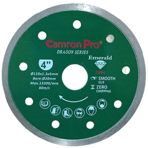 Camron Pro Dragon Series 4 Inch Rim Diamond Saw Blade 110Mm Super thin emerald 2404 — Camron Pro Dragon Series Diamond Saw B…