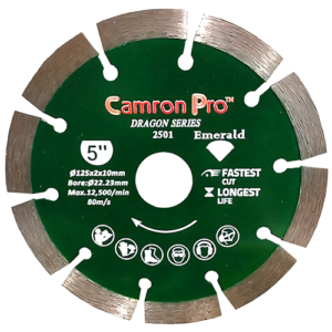 Camron Pro Dragon Series 5 Inch 10 Seg Diamond Saw Blade 125Mm Emerald 2501