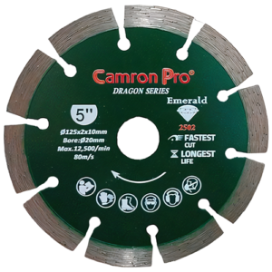 Camron Pro Dragon Series 5 Inch 10 Seg Diamond Saw Blade 125Mm Emerald 2502