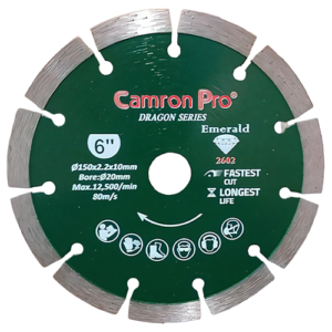 Camron Pro Dragon Series 6 Inch 11 Seg Diamond Saw Blade 150Mm Emerald 2602