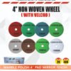 Camron Pro 4 Inch Velcro Non Woven Pad For Mirror Polish 100Mm — Camron Pro Polishing Pads