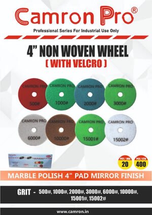 Camron Pro 4 Inch Velcro Non Woven Pad For Mirror Polish 100Mm — Camron Pro Polishing Pads