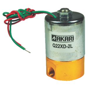 Akari 2 Port 2 Position 6.35mm(1/4") Round Single Solenoid Valve Q22xd-2l