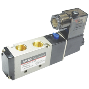 Akari 5 Port 2 Position 6.35mm(1/4") Single Solenoid Valve 4v-210-08  4v series