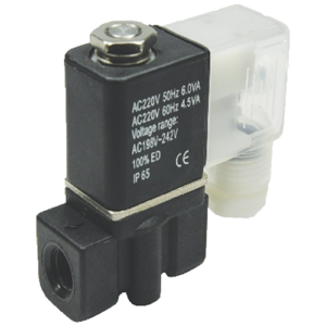 Akari 2 Port 2 Position 3.17mm(1/8") Single Solenoid Direct Acting Valve Plastic 2p-025-06
