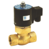 Akari 2 Port 2 Position 12.70mm(1/2") High Temperature Steam Ironing Single Solenoid Valve With Din Coil Brass 2l170-15-din