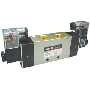 Akari 5 Port 2 Position 12.70mm(1/2") Double Solenoid Valve 4v-420-15  4v series